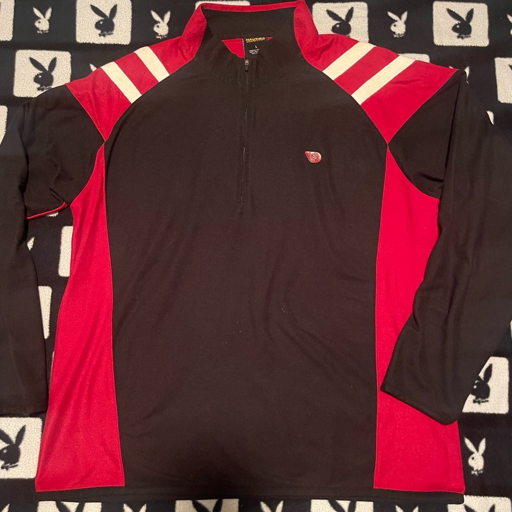 Nautica vintage racer quarter zip sweater
